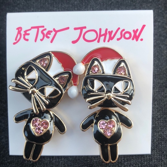 NWT Bestey Johnson Kitty Cat Santa Hats - Picture 1 of 2
